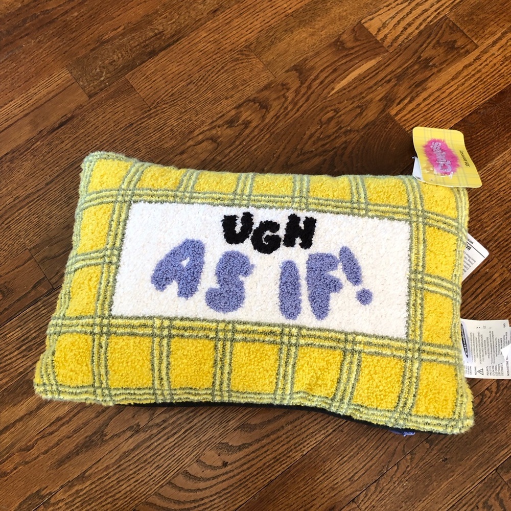NEW Clueless “Ugh As If!” pillow